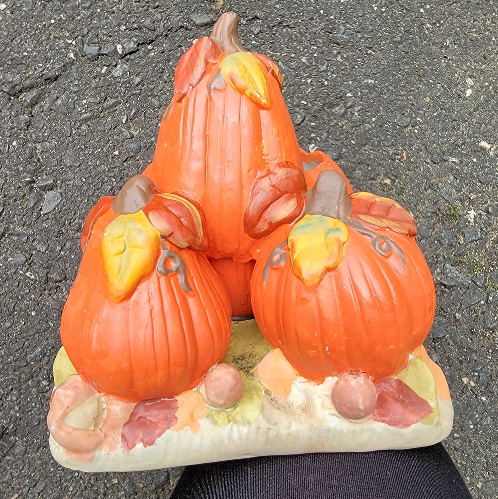 Ceramic Pumpkin Candle Holder